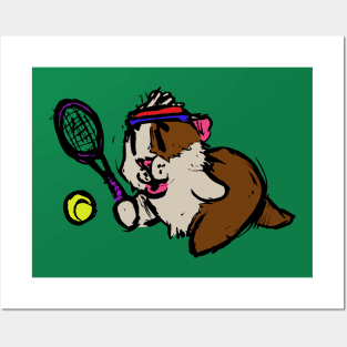 Tennis Guinea Pig Posters and Art